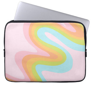 Housse Pour Ordinateur Portable Pâque arc-en-ciel pastel