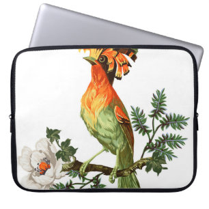 Housse Pour Ordinateur Portable Paradise Birds : Exotic Floral Arrière - plan