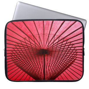 Housse Pour Ordinateur Portable Parapluie de papier à huile rouge