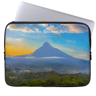 Housse Pour Ordinateur Portable Parc national des Virunga, RD Congo - Volcan