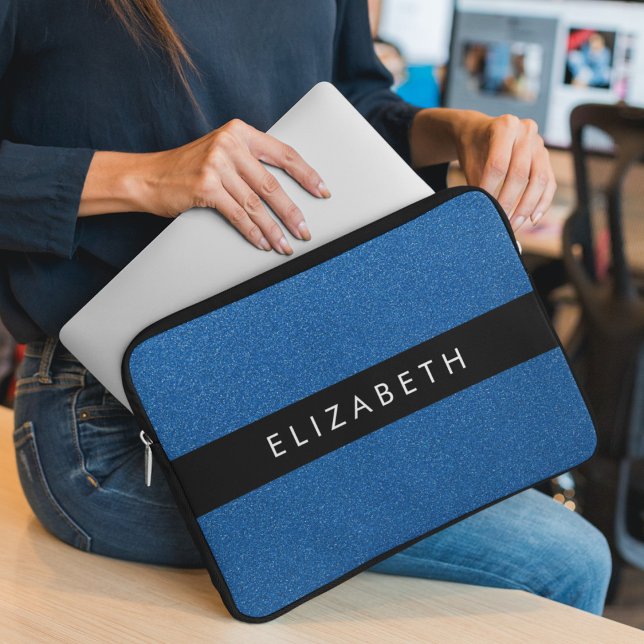 Housse Pour Ordinateur Portable Parties scintillant bleue, Arrière - plan Parties  (Créateur téléchargé)