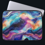 Housse Pour Ordinateur Portable Parties scintillant d'agate arc-en-ciel moderne et<br><div class="desc">Esthétique,  coloré moderne arc-en-ciel agate texture parties scintillant arrière - plan.</div>