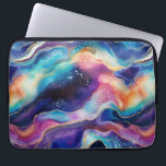 Housse Pour Ordinateur Portable Parties scintillant d'agate arc-en-ciel moderne et<br><div class="desc">Esthétique,  coloré moderne arc-en-ciel agate texture parties scintillant arrière - plan.</div>