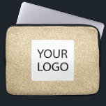 Housse Pour Ordinateur Portable Parties scintillant Gold Modern - Logo personnalis<br><div class="desc">Gold Modern et professionnel Faux Parties scintillant et Sparkle Elegant Logo Personnalisé Promotionnel Portable d'entreprise sac ou manches Coque promotionnel pour un cadeau de l'industrie de la beauté. Ce coque peut être customisé pour inclure le logo de votre entreprise ou de votre entreprise.</div>
