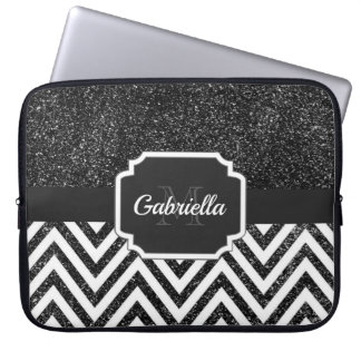 Housse Pour Ordinateur Portable Parties scintillant noire