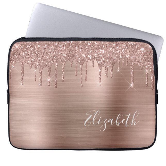 Housse Pour Ordinateur Portable Parties scintillant rose Gold Sleeve pour ordinate (Devant)