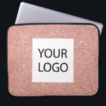 Housse Pour Ordinateur Portable Parties scintillant Rose Rose Gold - Logo sur mesu<br><div class="desc">Parties scintillant Rose Rose Gold Faux et logo personnalisé élégant Sparkle Élégant Portable promotionnel sac ou Coque promotionnel Sleeve. Ce coque peut être customisé pour inclure le logo de votre entreprise ou de votre entreprise.</div>