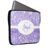 Housse Pour Ordinateur Portable Parties scintillant violette Personnalisez la manc (Devant droit)