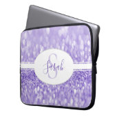 Housse Pour Ordinateur Portable Parties scintillant violette Personnalisez la manc (devant gauche)