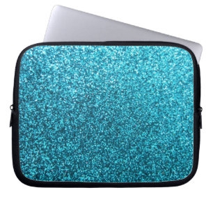 Housse Pour Ordinateur Portable Parties scintillantes bleues de Faux