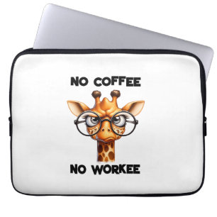 Housse Pour Ordinateur Portable Pas de café pas de travail drôle dire Non Café