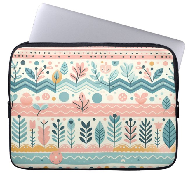 Housse Pour Ordinateur Portable Pastel Floral Portable (Devant)