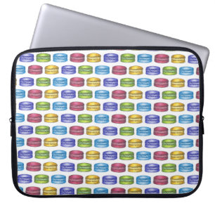 Housse Pour Ordinateur Portable Pastel French Macaron Cookies Boulangerie Pâtisser