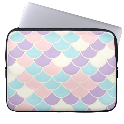 Housse Pour Ordinateur Portable Pastel Mermaid Scales Seamless Pattern (Devant)
