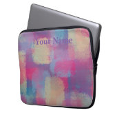Housse Pour Ordinateur Portable Pastel Patchwork Design abstrait (devant gauche)