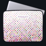 Housse Pour Ordinateur Portable Pastel Pixels Cool Motif géométrique Personnalisé<br><div class="desc">Motif géométrique moderne de pixels en chute.</div>