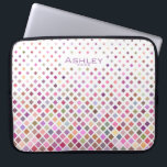 Housse Pour Ordinateur Portable Pastel Pixels Cool Motif géométrique Personnalisé<br><div class="desc">Motif géométrique moderne de pixels en chute.</div>