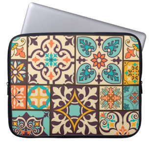 Housse Pour Ordinateur Portable Patchwork coloré Islam Motifs Carrelage