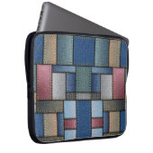 Housse Pour Ordinateur Portable Patchwork Denim (Devant droit)