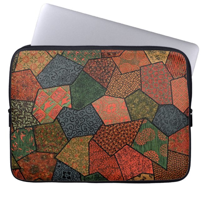Housse pour ordinateur portable patchwork Wabi-Sab (Devant)