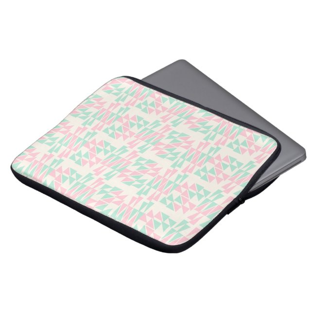 Housse Pour Ordinateur Portable Pâtes Géométriques Douces (Devant haut)