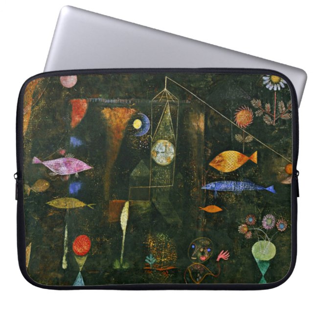 Housse Pour Ordinateur Portable Paul Klee art : Fish Magic, célèbre peinture Klee (Devant)