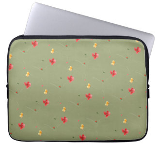 Housse Pour Ordinateur Portable Pavot floral sans couture motif