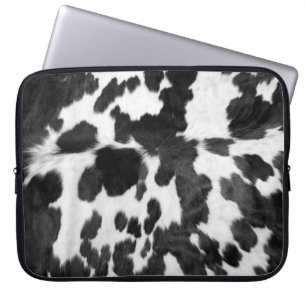 Housse Pour Ordinateur Portable Pays de la vache noire et blanche Ouest
