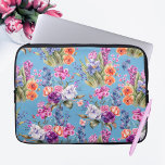 Housse Pour Ordinateur Portable Pays Jolies fleurs de jardin sur Arrière - plan bl<br><div class="desc">Country Jolies fleurs de jardin sur manche Arrière - plan bleu ordinateur portable</div>