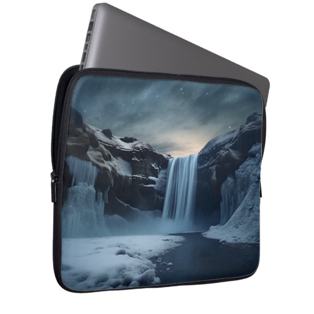 Housse Pour Ordinateur Portable paysage de cascade en Islande (Devant droit)