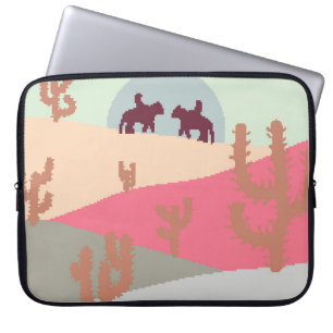 Housse Pour Ordinateur Portable Paysage de montagne pics au coucher du soleil sur