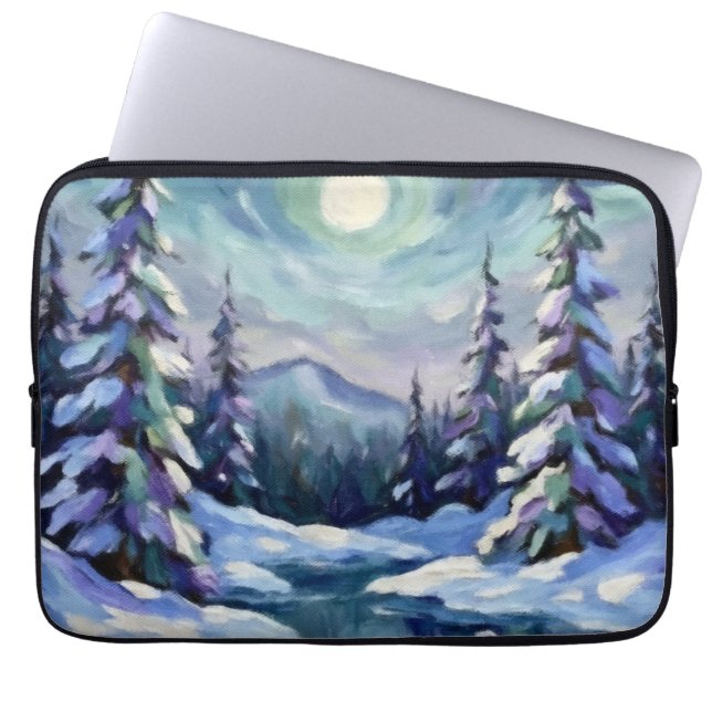 Housse Pour Ordinateur Portable Paysage d'hiver (Devant)
