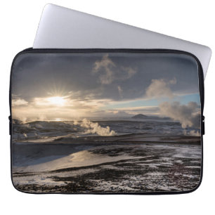 Housse Pour Ordinateur Portable Paysage hivernal géothermique