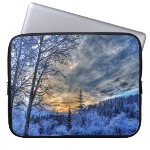 Housse Pour Ordinateur Portable Paysage naturel de Cariboo Sunrise hivernale