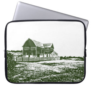 Housse Pour Ordinateur Portable Paysage rural maison de ferme de style coupe