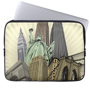 Housse Pour Ordinateur Portable Paysage urbain stylisé superbe NYC