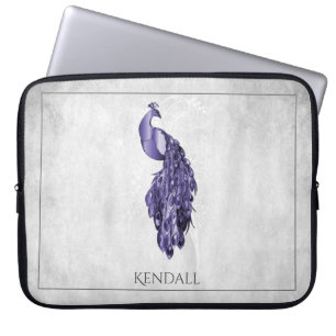 Housse Pour Ordinateur Portable Peacock Purple Elegant Portable Personnalisé