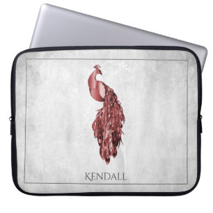 Housse Pour Ordinateur Portable Peacock rouge élégant Sleeve ordinateur portable p