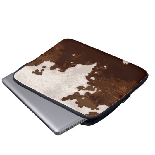 HOUSSE POUR ORDINATEUR PORTABLE PEAU DE VACHE (Devant bas)