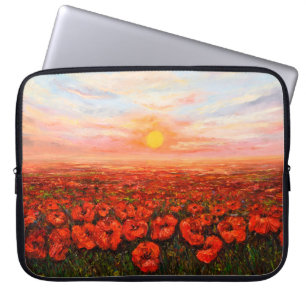 Housse Pour Ordinateur Portable peinture à l'huile de pavot à opium (Papaver somni