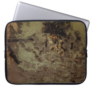 Housse Pour Ordinateur Portable Peinture abstraite Brown et noire