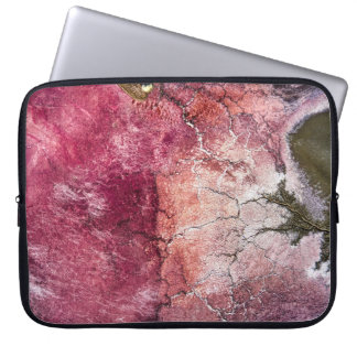 Housse Pour Ordinateur Portable Peinture abstraite rouge et brune