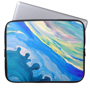 Housse Pour Ordinateur Portable Peinture acrylique colorée, arrière - plan texturé