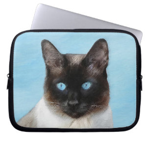 Housse Pour Ordinateur Portable Peinture de chats de Siamese - Cute Original Cat A