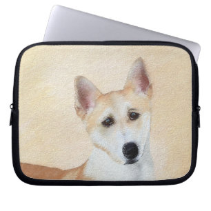 Housse Pour Ordinateur Portable Peinture de chien de Canaan - jolie art original d