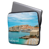 Housse Pour Ordinateur Portable Peinture de la plage de Dubrovnik (devant gauche)