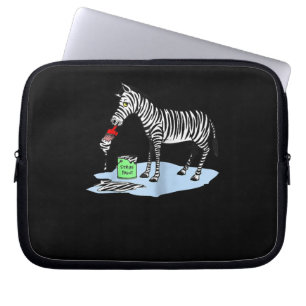 Housse Pour Ordinateur Portable Peinture Drôle Cartoon Zebra Peinture