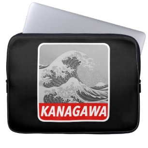 Housse Pour Ordinateur Portable Peinture Grande Wave Peinture japonaise tatouage