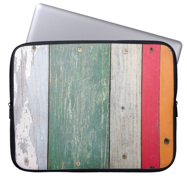 Housse Pour Ordinateur Portable Peinture Grunge sur Bois (Devant)