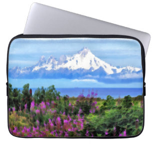 Housse Pour Ordinateur Portable Peinture sauvage surréelle en Alaska